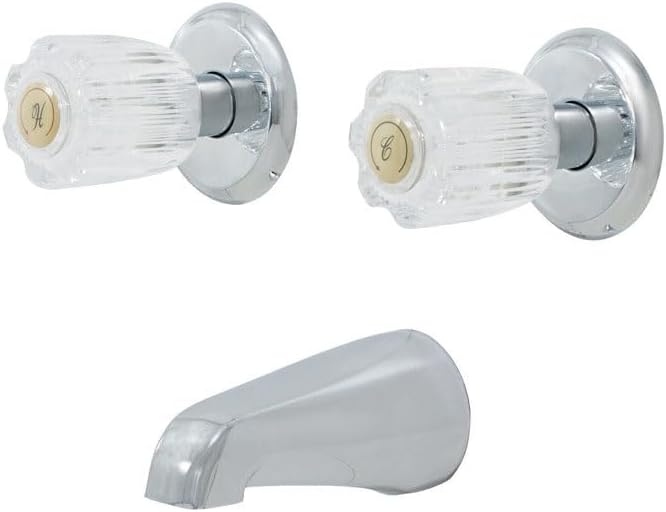 2 Handle Tub Filler 2 Handles Chrome Acrylic Bath Faucet