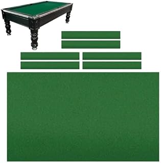 Mantel de Billar de Lana peinada, Accesorio de 2,13 m, 2,44 m y 2,74 m, de Fieltro Resistente, con 6 Tiras, Gran Elasticidad, Ideal para el hogar y Clubes, Color Rojo, para Mesa de 2,13 m.