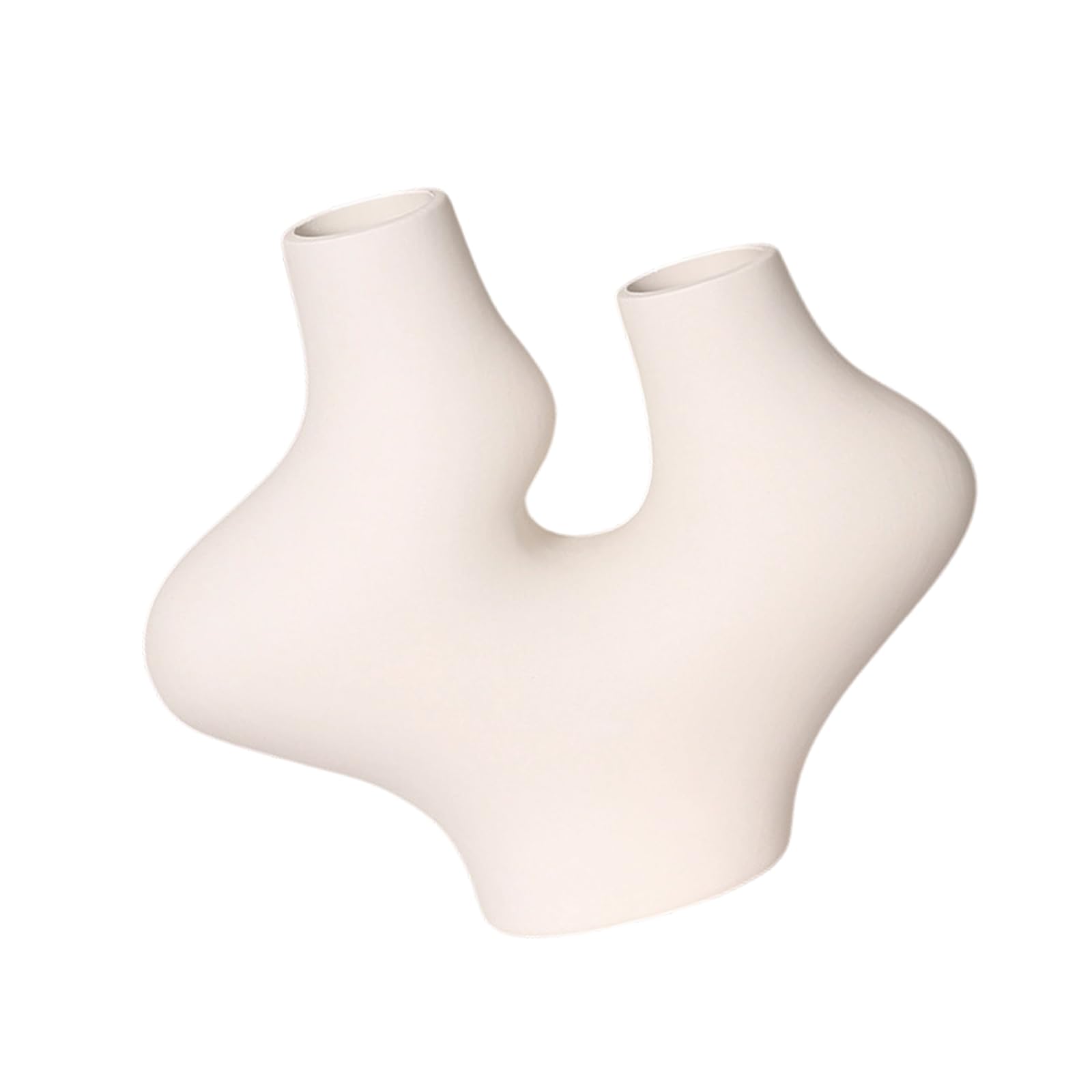 Tsophreniq Ceramic Vases with Fashionable Collarbones Detail Contemporary Art Decoration for Indoors Minimalists Ceramic Vases for Bedroom