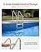 VEVOR Swimming Pool Ladder, 3-Step Double Handrails Stairs with Non-Slip Heavy Duty Steps, Stainless Steel Load Capacity 265 lbs, for 48-54 in Inground Pools of Any Decking Surface Indoor & Outdoor