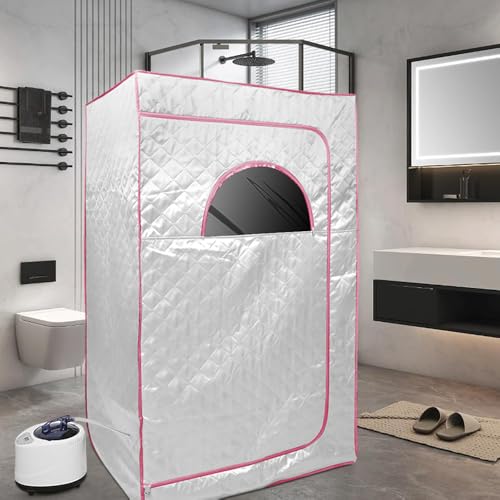 Sauna plegable de 1000W (sin la silla) Sauna de vapor portátil plegable, para el hogar, aislante de cuatro capas, kit de tienda de sauna spa para una persona, cabina plegable de 100 * 80 * 170 cm