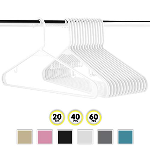 NEATERIZE Plastic Clothes Hangers| Heavy Duty Durable Coat and Clothes Hangers | Vibrant