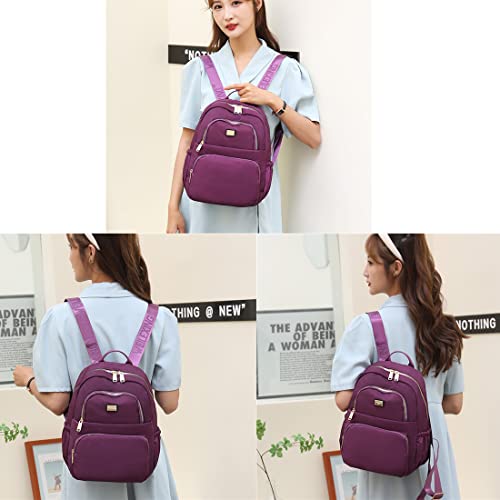 Miniatura 7 de Estwell Mochila Mujer Casual Mochila Pequeña Impermeable Nailon Bolso Mochila De Viaje Mochila Escuela Bolso Bandolera Multifuncional Bolso De Hombro