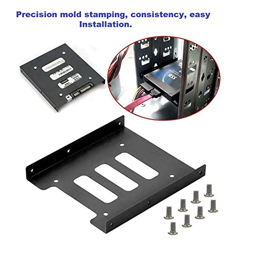 Image of XIKKART 2.5 inch to 3.5 inch SSD HDD Metal Adapter Bracket | Hard Drive Mounting Tray Caddy for PC Case | SSD to HDD Converter Holder for Desktop Installation | Durable Metal HDD /SSD Mounting Kit (Pack of 1)