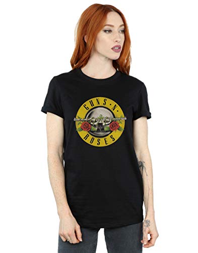 Guns N' Roses Women's Bullet Logo Boyfriend Fit T-Shirt XX-Large Black