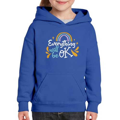 Sweat à capuche enfant Everything Will be OK hoodie typographie santé