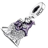 ZURWTCH Mickey Christmas Wreath Charm Fit Women Bracelet Necklaces Fashion Gifts 925 Sterling Silver DIY Jewelry (Epcot Dangle Charm 1076)