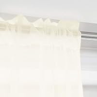 Vista 4 de L&TEC Cortinas transparentes beige para ventana, Beige
