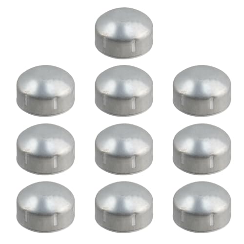 Oedema 10 Pcs 1-8/9" Chain Link Fence Post Cap Aluminum Round Dome External Post Caps Fence Post Connecting Cap for 1-8/9" Outside Diameter Post/Pipe