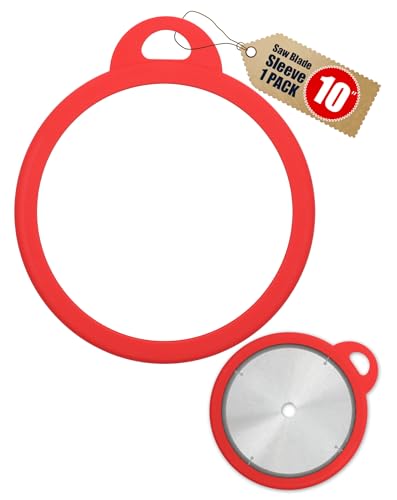 Powhorse Silicone Saw Blade Storage, Saw Blade Holder Protector Guard 1 Pack for Circular 10" Blade Diameter, Easy Holder and Finger Protection Fit for Diablo, Makita, DeWalt, Craftsman and More