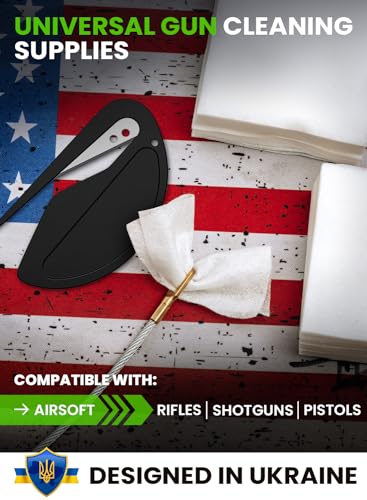 500 Pcs 3\" Gun Cleaning Patches - Professional Gun Cleaning Supplies, 3x3 Gun Patches Lint-Free, Highly Absorbent - Gun Cleaning Kit Supplies Fit for Most Calibers 12Ga / 5.56 / 9mm