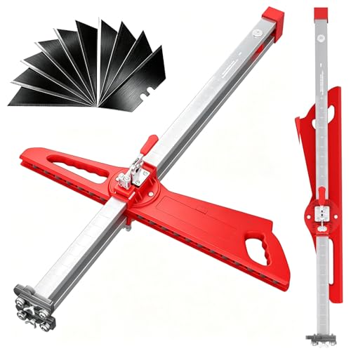 Foldable Drywall Cutter 1/4-5/8 10 Blades & 19 Wheels