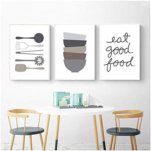 Mur Art Toile Imprimer Noir Et Blanc Affiche Cuisine Image Décor