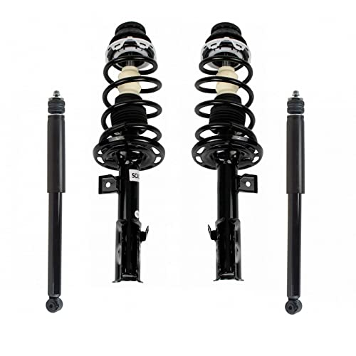 Image of TRQ Front and Rear Complete Strut Assembly & Shock Absorber Kit Complete Strut & Coil Spring Assembly Compatible with 2007-2008 Honda Fit