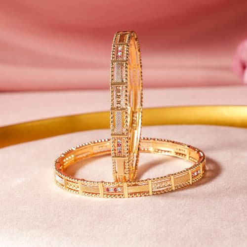 Image of Rubans Bangles Set of 2 Traditional Festive Jewellery Gift for Women & Girls