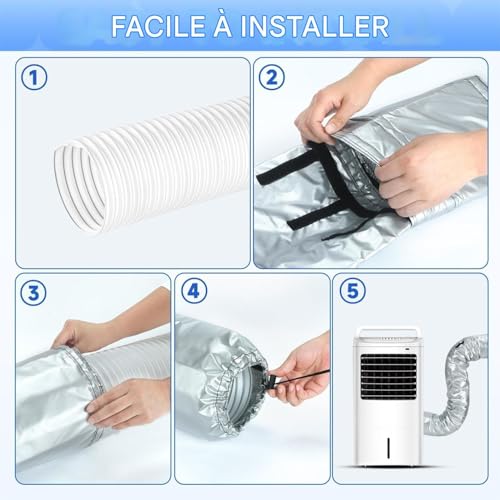 Tuyau climatiseur trop chaud ? Solution isolation gaine climatiseur mobile - 6