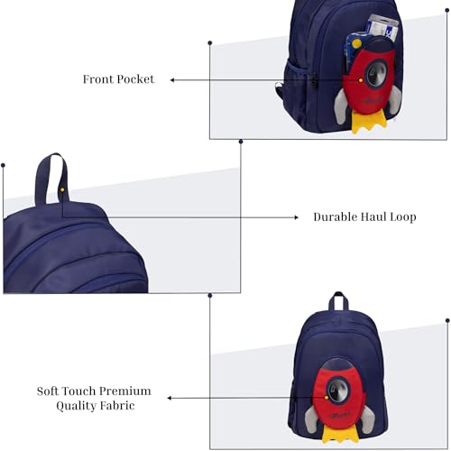 Image of F Gear Cocoa 23L Backpack|Soft Touch|Colourful & attractive theme brings a fun space-inspired look|with two Spacious Compartments,1 Front Pocket & Water Bottle Holder