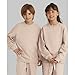 Ritatte Boys Girls Sweatsuit Outfit Kid Solid Crewneck Sweatshirt Sweatpant 2Pcs Set Fall Winter Clothes 6-12 Years(Apricot, 140(7-8 Years))