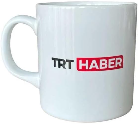 TRT Haber Logolu Beyaz Kupa
