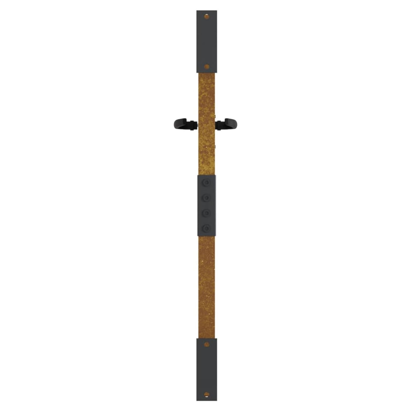 Brama ogrodowa, 85 x 75 cm, stal Corten, kwadratowa, metalowa brama ogrodowa, ogrodzenie zewnętrzne, ocynkowana brama skrzydłowa, garnitur, ogród, patio lub taras