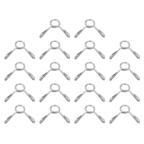 QUARKZMAN Clips de Manguera de Línea de Combustible, 18 Piezas 4mm ID 4.8mm Máx. ID 304 Acero Inoxidable Tubo de Agua Abrazadera de Manguera de Resorte para Motocicleta Scooter ATV, Plata