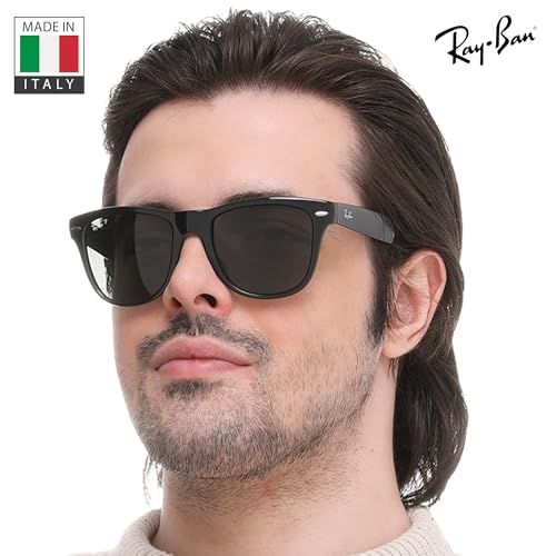 Image of Ray-Ban RB4105 WAYFARER FOLDING CLASSIC Square Shape Sunglasses for Men with Official Eyewear Kit