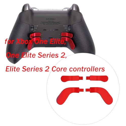 Image of 4 Pcs Elite Control Paddles for Xbox One Elite Controller, Elite Controller Metal Paddles for Xbox One Elite Series 2 /Elite 2 Core Controller, Paddles for Xbox Elite Series 2 Controller(Red)