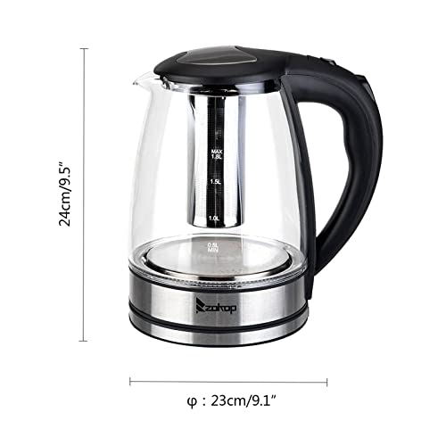 Tetera Eléctrica de Vidrio 1.8L con Apagado Automático miniatura 2