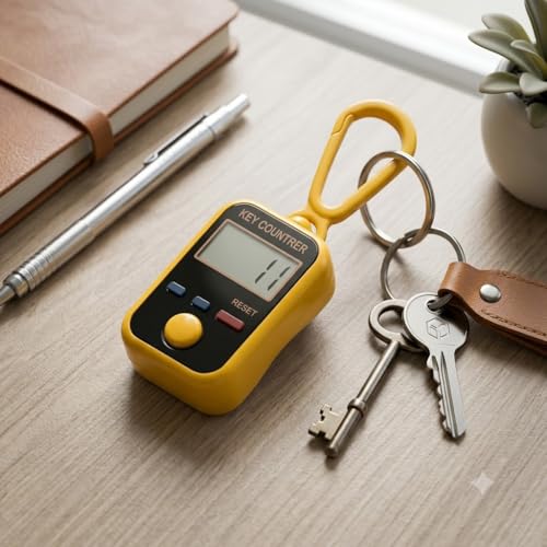 Image of FreshDcart Digital Tally Counter Combo Pack of 3 | Strap Finger Counter, Ring Counter and Keychain Counter with LCD Display & Reset Button for Jaap, Meditation, Sports, Attendance