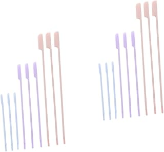 minkissy Beauty Scoop 18 Pcs Silicone Spatula 9pcs Make up Applicators for Face Mini Spatula Mini Lotion Mini Beauty Cosmetic Spatula