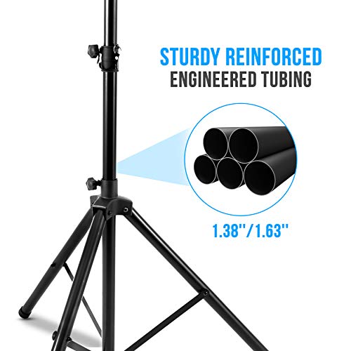 Pyle Universal Speaker Tripod Stand Mount - 6' Sound Equipment Holder Height Adjustable Up To 70 Inches For Speakers W/ 35Mm Compatible Insert Perfect For Home, On Stage Or In Studio Use - Pstnd25 #TOP5