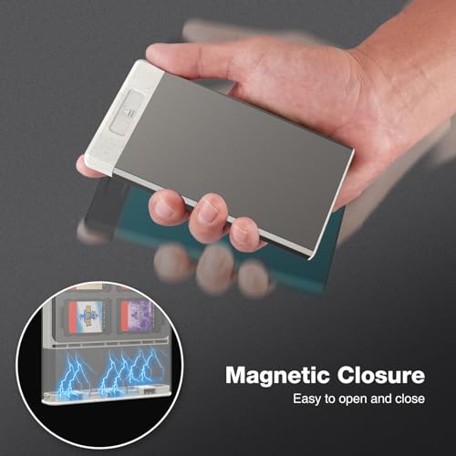 Image of HEIYING Switch Game Card Case for Nintendo Switch /Switch OLED /Switch Lite Game Card or Micro SD Memory Card, Metal Switch Game Holder with 20 Game Card Slots and 20 Micro SD Card Slots
