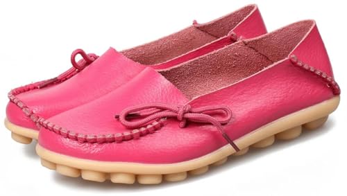 Image of Women's Leather Slipper Loafers Flat Shoes Slip-Ons
