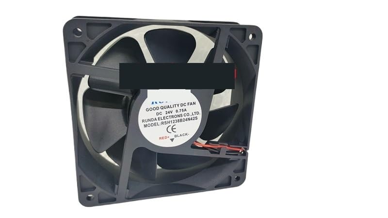 Ventilador de refrigeración para Servidor 2 Cables RUNDA RSH1238B24N42S, 24 V CC, 0,75 A, 120 x 38 mm