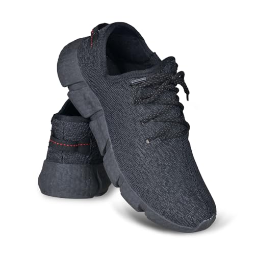 Tênis Masculino Prospect Ultra Super Leve Confortável Corrida Caminhada Academia (Preto/Preto, BR, A