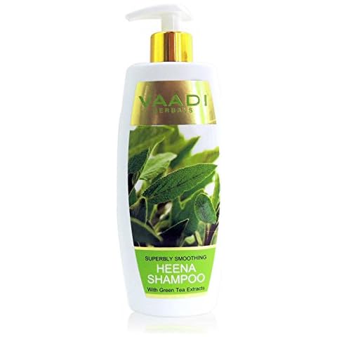 Vaadi Herbals Heena with Green Tea Extracts Shampoo Smoothing Shampoo Suitable for All Hair Types - 11.8 Ounces Cover