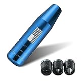zvsay 1 PC Car Aluminum Alloy Shift Knob, 5.1In x 1.3In Gear Shift Gear Transmission Knob, Manually Universal Hanging Rod Header, Suitable for Most Cars (Blue)