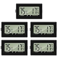 Thlevel - Thermomètre Hygromètre Numérique Mini - 3 Pièces - Pour Bureau, Serre, Cave, Terrarium - Plage -50°C à 70°C