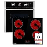 KKT KOLBE Autarkes Herdset | 60cm Einbaubackofen BO8805SS | 59cm Kochfeld CH5900RL | Grill | Heißluft | Automatik-Timer | Wärmeschutzverglasung | Kindersicherung | Knebelbedienung | SET8805CH5900RL