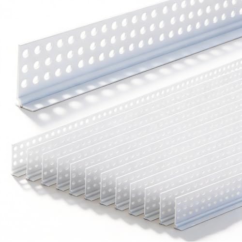 Sasylvia 12 Pack 7 Shower Bead Kit for 1/2 Inch Drywall Vinyl Surround Trim Moisture-resistant Corner Finish Strips for Tub Enclosures Bathroom Renovation DIY Install