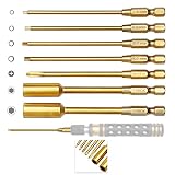 FriHobby 1.5mm 2mm 2.5mm 3mm Titanium Hex Head Allen Wrench Drill Bit Set, M4 / M5 Lock Nut Hex Nut