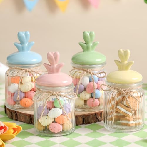 Spring Candy Containers Amazon.com: Spring Glass Candy Jar Decor - 4 PCS Tulip Candy Jars with ...