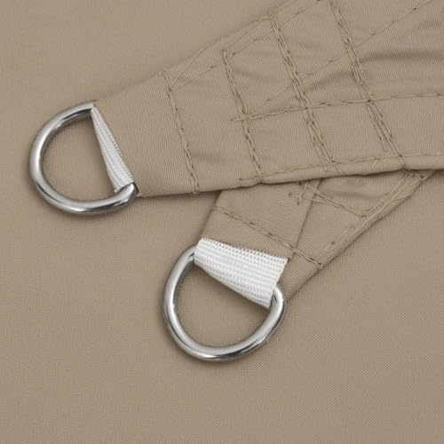 vidaXL Sonnensegel Wasserfest Sonnenschutz Windschutz Sonnendach UV Schutz Garten Terrasse Balkon Oxford-Gewebe Rechteckig 6x8m Taupe