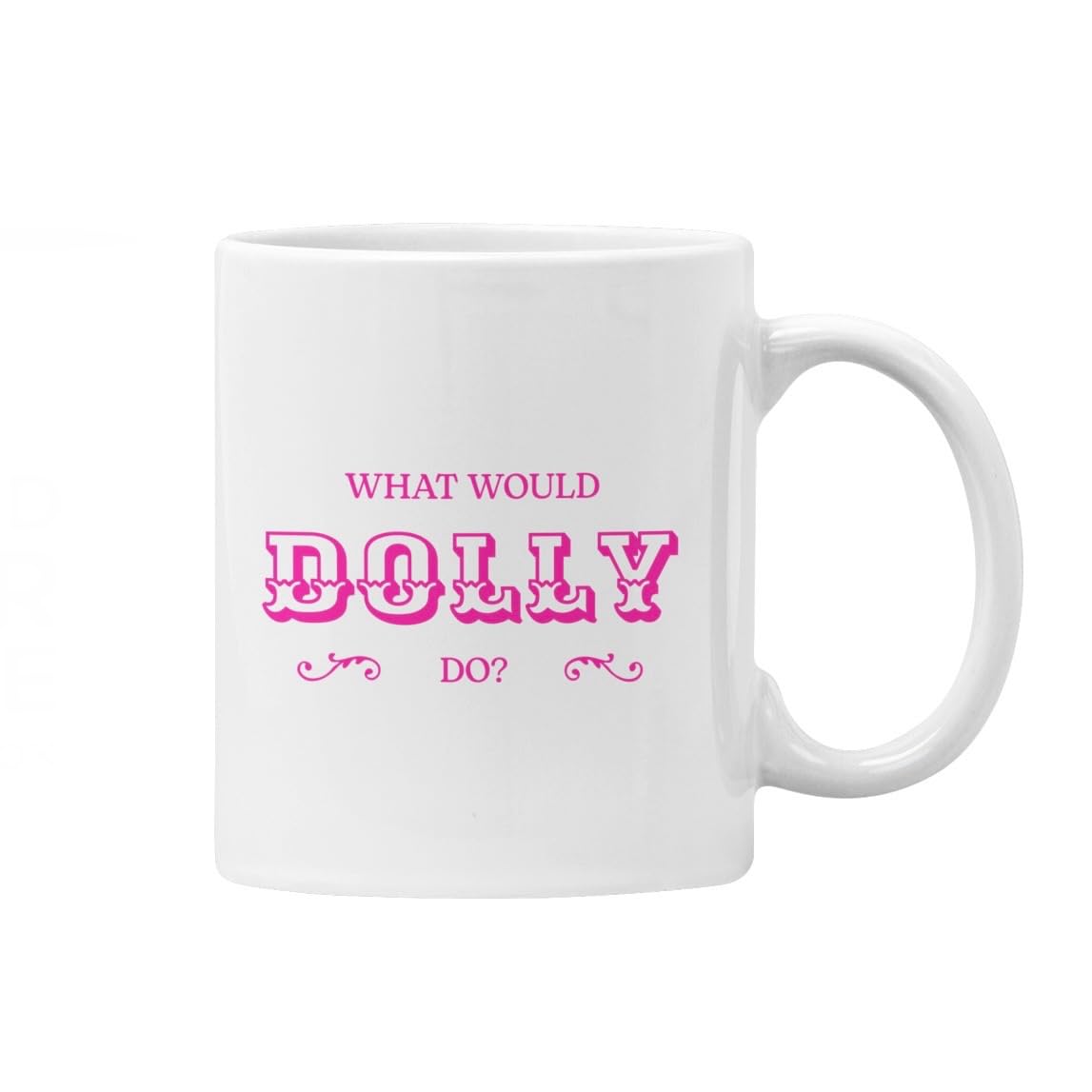 Plumfoolery What Would Dolly Do? Mug Coaster Gift Him Her Parton (White Mug)