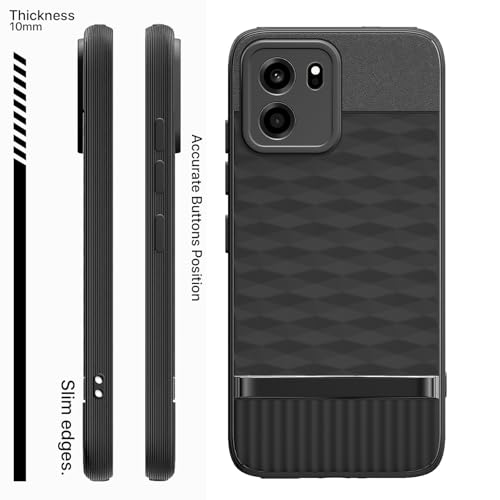Image of Pikkme Back Cover for OnePlus Nord CE 6 5G Camera Protection 3D Hexa Cube Design Silicone Protective Bumper Case (Black)