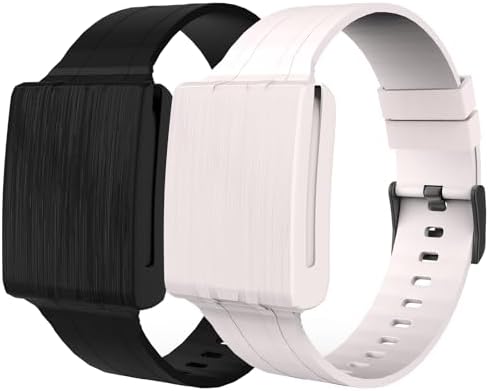 omee 2 Pack Silica Gel Bands Compatible with Whoop 4.0, Classic Wristband for Men Women, Compatible 4.0 Wearable Health, Fitness & Activity Tracker, 4.0 Band -Black and Off-White