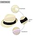 Simplicity Straw Fedora Summer Panama Style Straw Fedora Hat, Natural SM