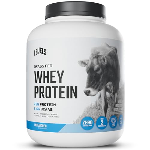 41SPbOK8RsL Levels Grass Fed Whey Protein Powder, No Artificials, 25G of...
