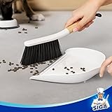 MR.SIGA Dustpan and Brush Set, Portable Cleaning Brush and Dustpan Combo with Bamboo Handle, 1 Set - Image 5