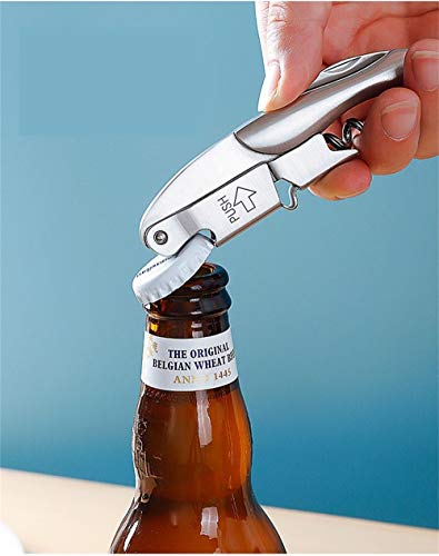 Miniatura 6 de Sacacorchos De Camareros - Gwcleo Abridor De Vino Acero Inoxidable Para Sumiller Y Camareros, Abridor De Botellas Y Cortador De Hoja